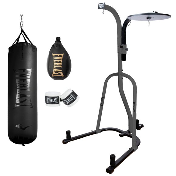 Everlast Heavy Bag Dual Station Stand Kit 100lb bag