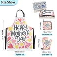 thumbnail image 3 of Happy Mother's Day Heart 5 Pcs Kitchen Set Heat Resistant Oven Mitts and Non-Slip Pot Holders with Adjustable Cooking Apron, 3 of 6