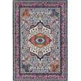 thumbnail image 2 of United Weavers Caledonia Sia Farmhouse Medallion Runner Rug, Magenta, 2'7" x 7'2", 2 of 5