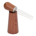 thumbnail image 3 of Aguja De Distribución De Café, 4 Pasadores De Arco Mango De Madera Duradero Ampliamente Aplicable Aguja Ergonómica Agitador De Polvo De Café Seguro Con Base Para El Hogar ANGGREK Otros, 3 of 8