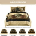 thumbnail image 5 of Lanco Aris Leopard Print 7-Piece Comforter Set, Brown, Black, California King, Fill 100% Polyester, Abstract, 5 of 7