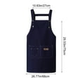 thumbnail image 3 of FAMTKT Chef Aprons for Men Women with Large Pockets, Work Apron, Waterproof Oil Resistants Kitchen Cottons Apron Canvas Cooking Apron for Women Men Bib Adjustable Ties Chef Baking Cleaning Tools, 3 of 6