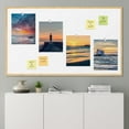 thumbnail image 4 of PixonSign Frameless Wall Art Orange Sunset Lighthouse Ocean Prints, Set of 4 Sea Landscape Wall Decor Arts, Nature Wall Décor, Beach Adhesive Canvas Poster, Modern Home Artwork - 11"x14", 4 of 5