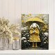 thumbnail image 2 of Qisvanset Bengal Cat Floral Canvas Print 12x16 Inch Multi Room Decor, 2 of 8