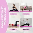 thumbnail image 5 of Signature Fitness 4ft x 10ft x 2in Folding Gymnastics Mat, Extra Large 4-Panel Exercise Mat for Tumbling, Stretching, Yoga, Cheerleading, Home Gym, PVC Leather + EPE Foam, Multiple Colors, 5 of 5