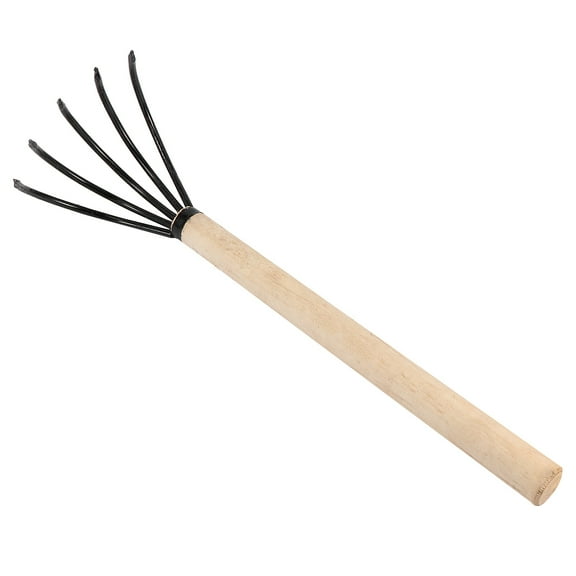 Garden Metal Rake Rake Tool Beach Tool Farming Tools Tractor Implements Five-teeth Rake Garden Cleaning Rake