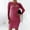 A-Hot Pink, variant on Womens Dresses for Wedding Guest Summer, Midi Dresses for Women, Fashion Women Sexy Casual Buttocks Round-Neck Solid Slimming Long Leeve Dress