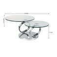 thumbnail image 2 of Table Basse Extensible Anneau Canadien Argent, 2 of 2