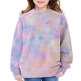 thumbnail image 7 of Mercatoo Baby Girls Sweatshirt Drop Shoulder Long Sleeve Tie Dye Loose Pullover Shirts Fall Casual Warm Tops for Kids, 7 of 7