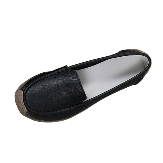 Black Comfortable Slip On Shoes For Women With Soft Insole Lightweight And Flexible Ideal For Daily Use And Light Activities