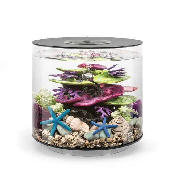 biOrb TUBE 15 Aquarium with Standard Light - 4 gallon, black
