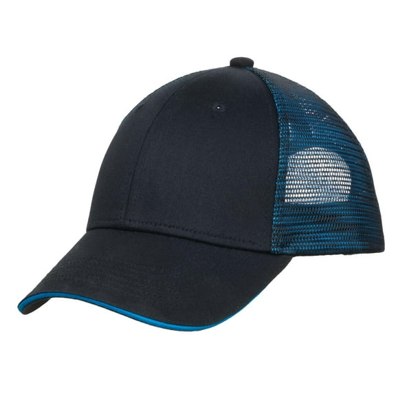 Port Authority Adult Unisex Regular Plain Cap Blk/Shock Blue One Size Fits All
