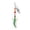 Green, variant on Spinnerbait Fishing Lure, Willow Leaf Blade Colorful Feathers Treble Hook 2.36 in 3.3g Rotating Action to Catch Bass Trout Freshwater Saltwater Fishing Equipment Red