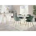 thumbnail image 3 of LumiSource Gold Metal, Sage Green Velvet Fran Chair - Set of 2, 3 of 12