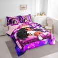 thumbnail image 2 of Castle Fairy Black Cute Princess Queen Bedding 7pcs,Dreamy Crown Butterfly Print Bedding Comforter Set Queen,Purple Pink,Grey Reversible, 2 of 7