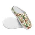 thumbnail image 3 of Daiia Mushrooms Gnomes Print Women’s Fuzzy Slippers Memory Foam Lightweight House Shoes Cozy Loafer Flannel House Shoes-46/47, 3 of 7