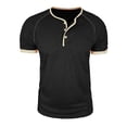 thumbnail image 6 of Henley Shirts for Men Summer Fashion Casual Short Sleeve Relaxed Fit Lightweight Tshirts Color Block Mens Tees, 6 of 9