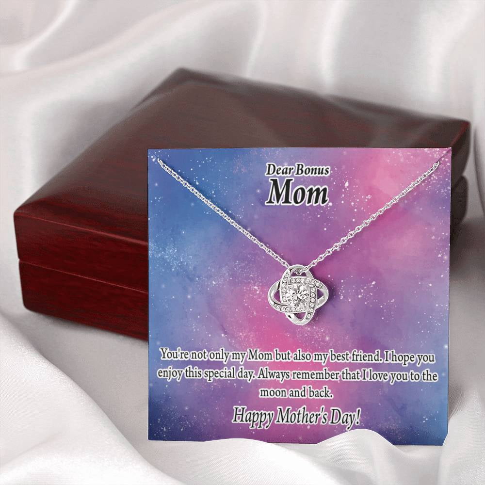 Bonus Mom Bestfriend Happy Mother's Day Love Knot Message Card From Son Daughter Gift Anniversary Birthday Graduation Mothers Day