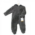 thumbnail image 2 of Hudson Baby Faux Shearling Bunting 1pk, Charcoal, 0-3 Months, 2 of 2
