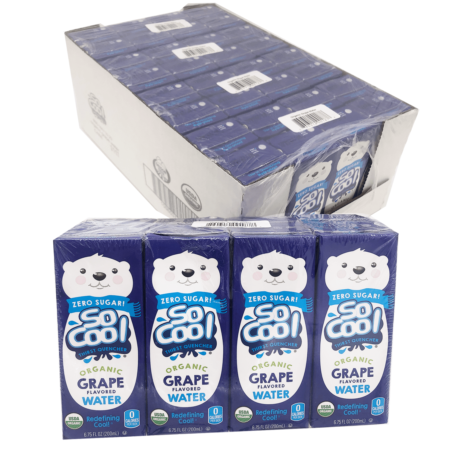 Organic Grape Flavored Water 6.75 Fl Oz Pack of 32 Cartons