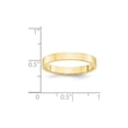 thumbnail image 3 of Solid 10k Yellow Gold 3mm Flat Wedding Band Size 14, 3 of 3