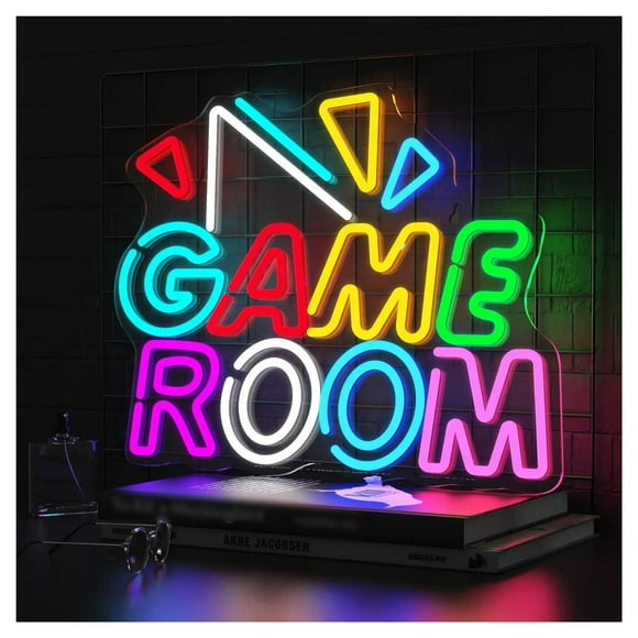 Enseigne Néon de Salle de Jeux Lumière USB pour Décoration Murale Salon Salle de Jeux Grotte pour Homme Bar à Bière Fête 36,8 cm 28 cm