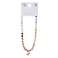 thumbnail image 5 of Time and Tru Goldtone Multicolored Bead Initial "X" Necklace, 5 of 6