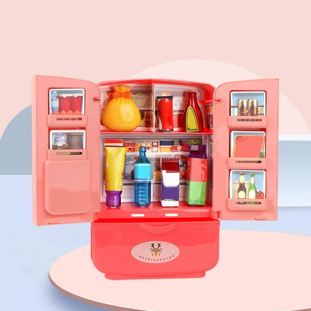 Simulación Refrigerador Comida Cocina Juguetes ños Pretender Juguete , Yotijar Mini nevera para niños
