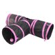 thumbnail image 1 of Cat Tunnel 3 Way Pet Play Tunnel Túnel plegable Juguete para gatos Perros Conejos Mascotas Meterk Rosa,Poliéster, 1 of 5