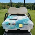 thumbnail image 2 of Yuyamidu Blue Watercolor Golf Cart Seat Covers for 2 Passenger Fashion Golf Cart Seat Towel Blanket with Pockets Club Car Accessories for All Season Protection, 2 of 8