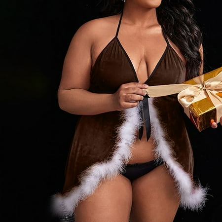uublik Valentines Lingerie Set for Women Bodysuit Sexy Naughty Plus Size Lace Babydoll