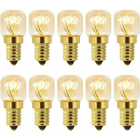 Vivid Surface Color, Quartz Bulbs with 360 Degree Beam Angle for Enhanced Illumination in Ovens, Refrigerators, and More (Pack of 10)