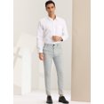 thumbnail image 3 of Unique Bargains Men's Dress Plaid Classic Fit Color Block Formal Checked Pants Gray Orange 40, 3 of 6