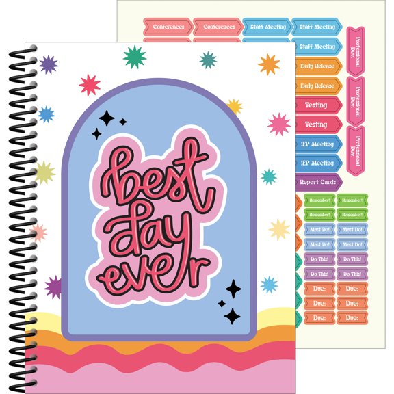Teacher Planner Carson Dellosa Education Retro Remix