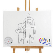 Pre Drawn Canvas LA Lakers Kobe Bryant Tribute 8X10