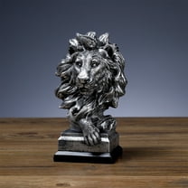 wtgtog Resin Lion Ornament, Resin Material Exquisite Craftsmanship, Unique Design Decorative, For Living Room Study & Bookcase, Animal Figurine