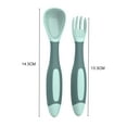 thumbnail image 5 of 2Pcs/Set Children Tableware Bendable Design Portable Utensils Toddler Feeding Auxiliary Spoon Fork for Toddler, 5 of 7