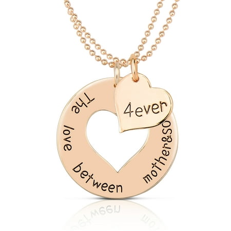 Relaveno Gold Overlay Dual Mother Son Pendant Necklace Walmart Com