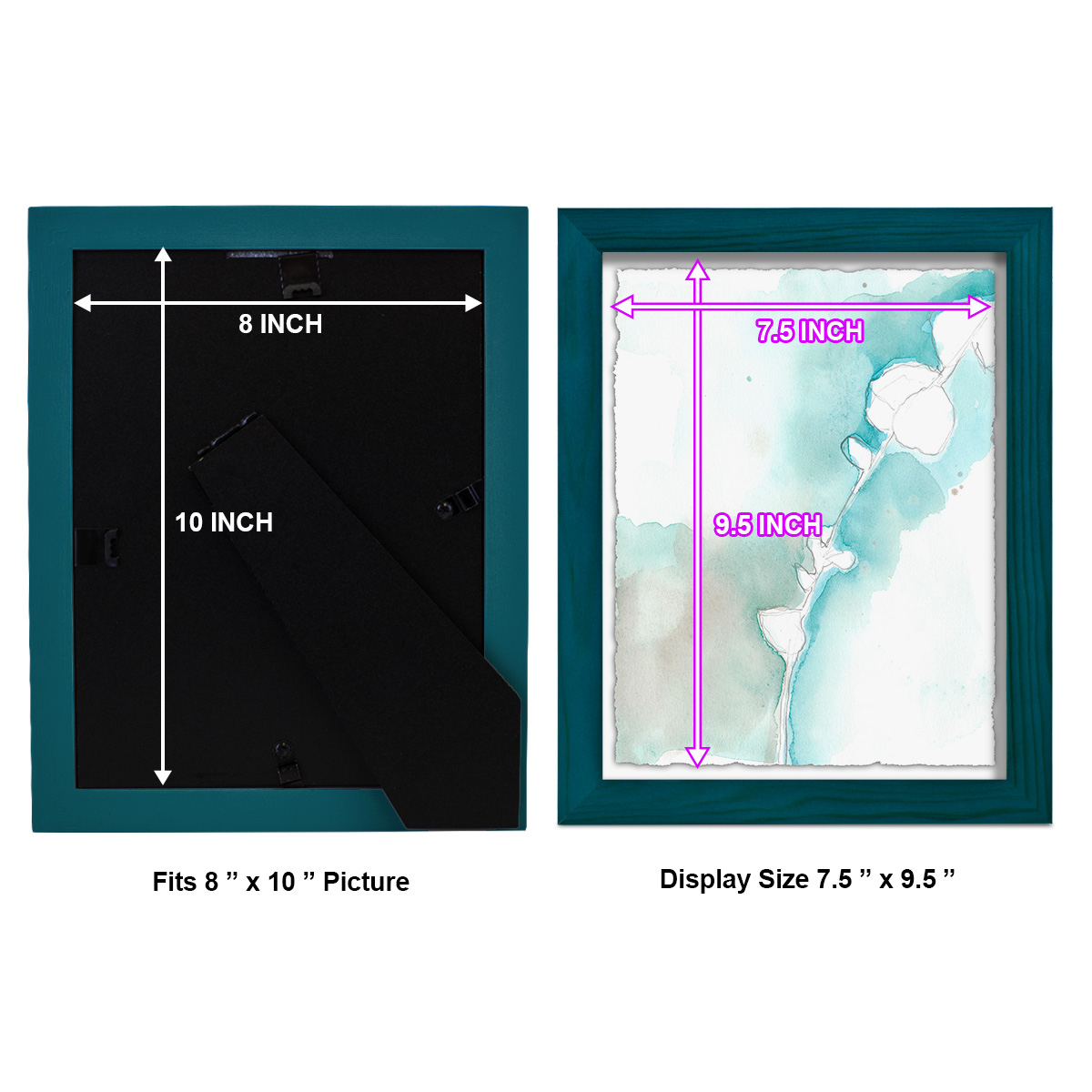 Ginkgo on Dusty Teal VII - Framed Print w/glass - Ocean Blue
