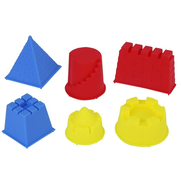 Jierger 6 Pcs Model Kits Sand Clay Kids Beach Pool Park Sand Toy Set Travel Sand Toys for Beach Toys for Toddlers Kids Baby Boys Girls Age 3-10