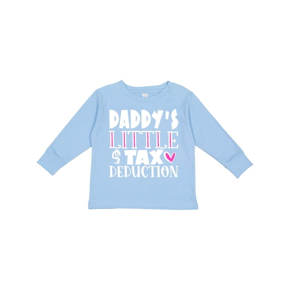 Inktastic Daddy's Little Tax Deduction Pink Hearts Boys or Girls Long Sleeve Toddler T-Shirt