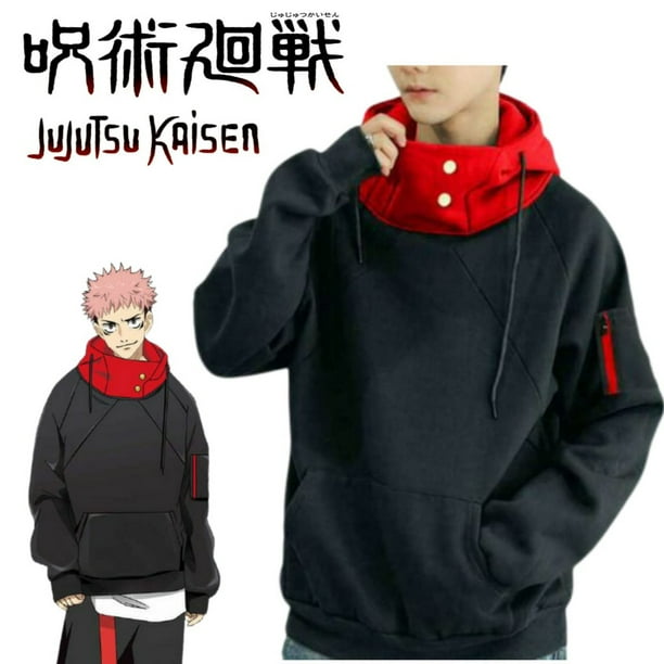 Sudadera con capucha Anime Jujutsu kaisen Kanji Logo sudadera con capucha Premium Yuuji Itadori sudadera con capucha Jumbopangjing