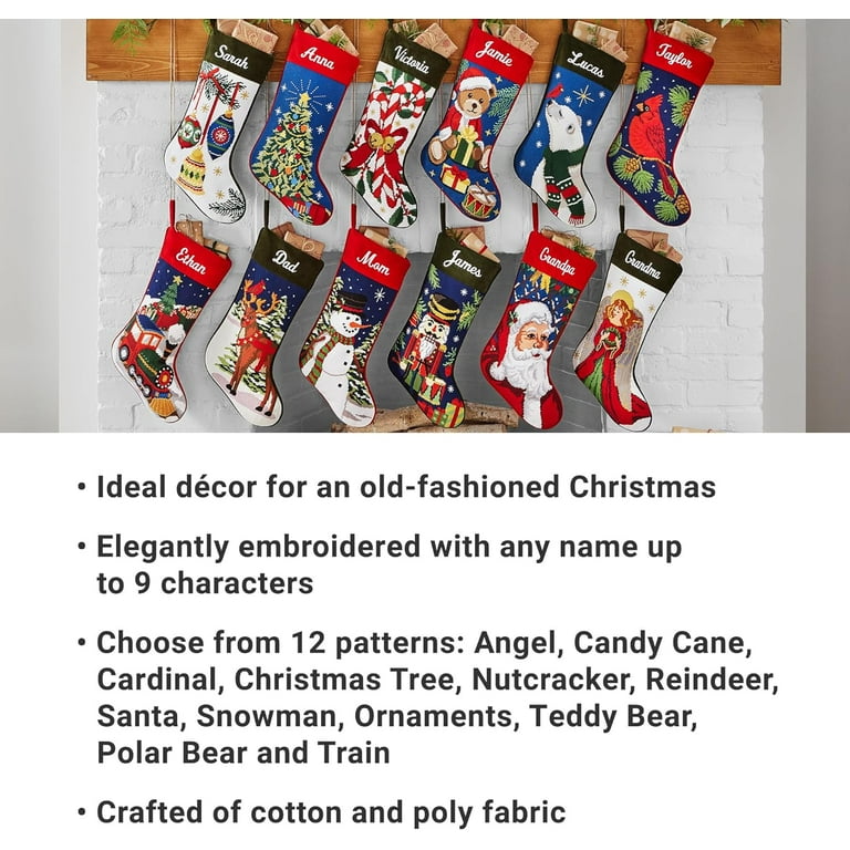 Needlepoint Teddy Bear Christmas Stocking