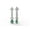 Silver, variant on 9.64 Ctw Pear Emerald 925 Sterling Silver Solitaire Accents Long Dangle Women Earrings