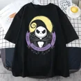 thumbnail image 3 of Camiseta gótica con estampado de pesadilla antes de Navidad para mujer, ropa de calle gótica de manga corta, Top suelto Retro Unisex, camisa Y2K, 3 of 5