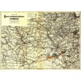 thumbnail image 2 of Vintage Maps 24x19 White Modern Wood Framed Museum Art Print Titled - Chester Iron Mountain and Western Railroad 1881, 2 of 4