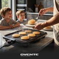 thumbnail image 7 of OVENTE Electric Griddle with 16 x 10 Inch Flat Non-Stick Cooking Surface, Removable and Adjustable Temperature Control, Indoor Grill for Instant Breakfast, Pancakes, Eggs or Burgers, Black GD1610B, 7 of 7