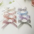 thumbnail image 4 of Xiao Hua Cinta de gasa, cinta para envolver regalos, cinta de satén para ramos de flores, lazo con cinta, beige y blanco, 2,5 cm × 18,1 m por rollo, 3 rollos en total, ideal para decoración., 4 of 5