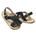 thumbnail image 5 of LNMQLPDBS Baby Girls Open Toe with Tassels Shoes Outdoor Casual Summer First Walkers Shoes Toddler Flat Sandals for 3-24 Months Soft Sole Leather Lightweight Breathable Beach Shoes, 5 of 6