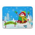 thumbnail image 1 of Candy Cane Lane Snowman Machine Washable Memory Foam Mat, 1 of 1
